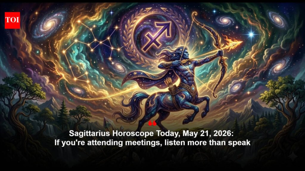Sagittarius Horoscope Today, May 21, 2026: If you’re attending meetings, listen more than speak