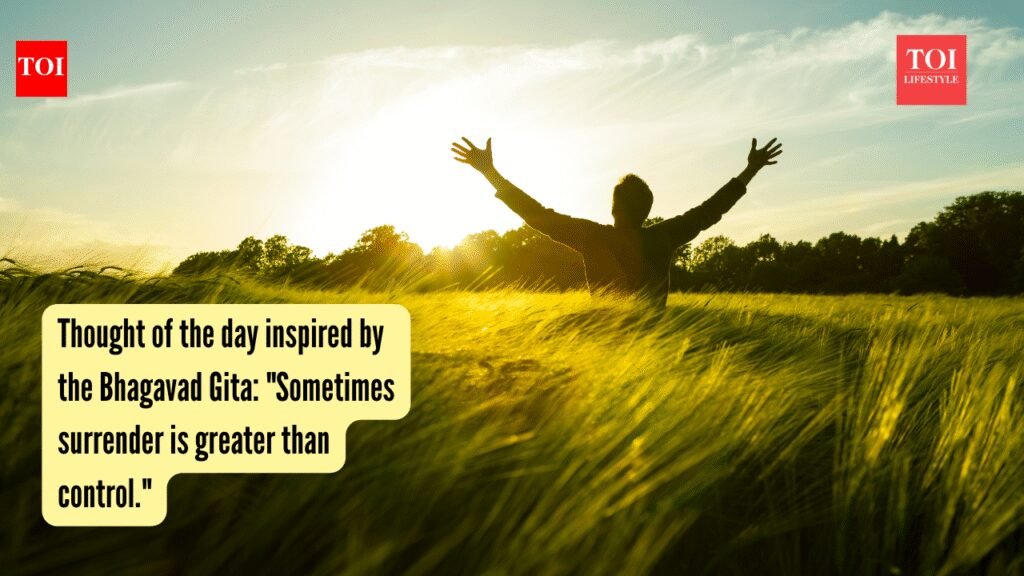 Sometimes surrender is greater than control.