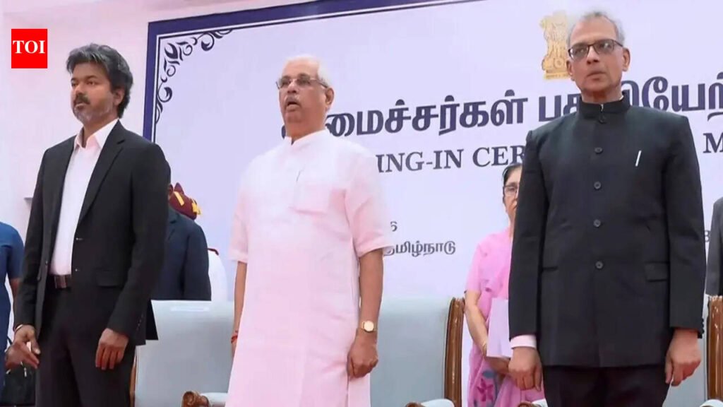 ‘Don’t do BJP politics’: DMK fumes as Vande Mataram played first at Vijay govt’s oath event again | India News
