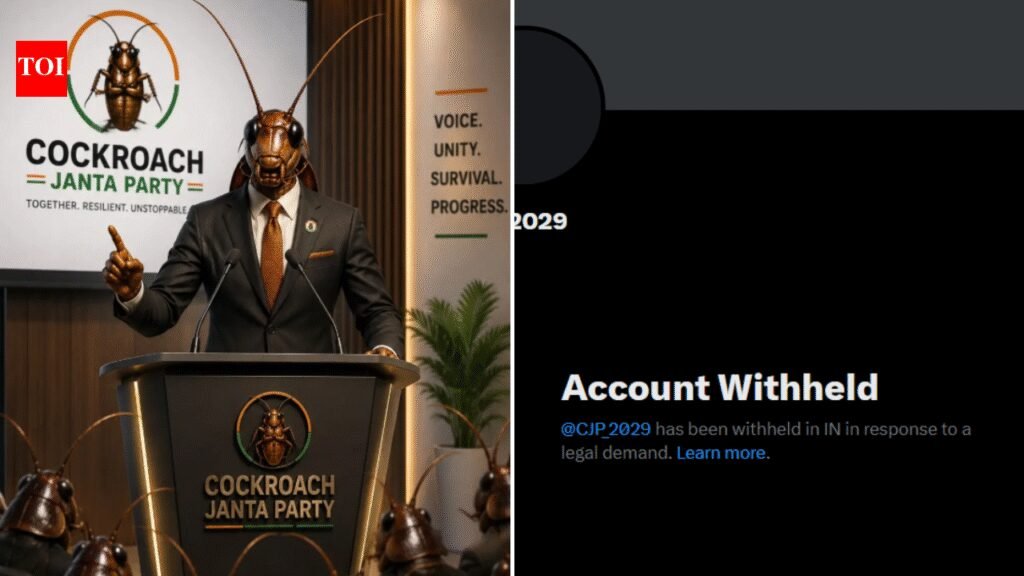 Viral Cockroach Janta Party’s X account withheld in India | India News
