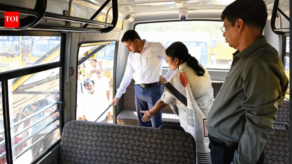 Coimbatore district collector inspects safety features of 1,213 school buses | Coimbatore News