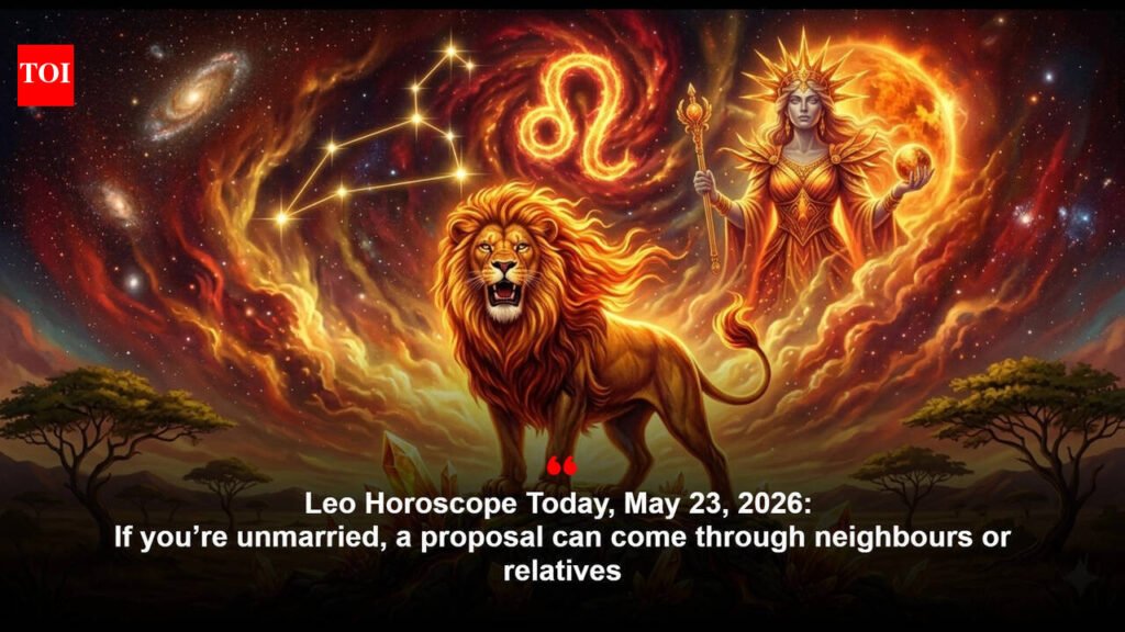 Leo Horoscope Today, May 23, 2026: If you’re unmarried, a proposal can come through neighbours or relatives