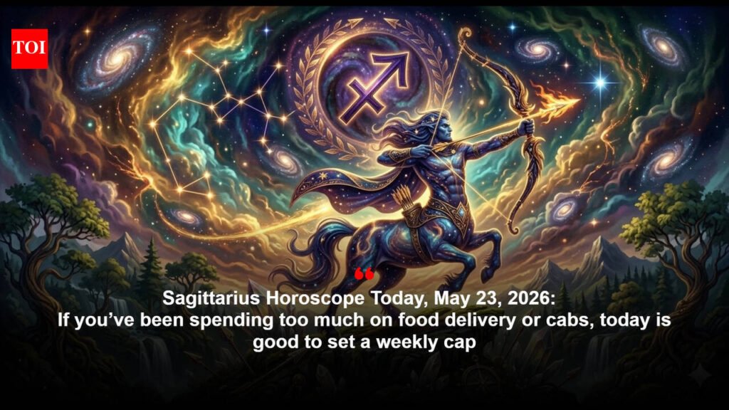 Sagittarius Horoscope Today, May 23, 2026: If you’ve been spending too much on food delivery or cabs, today is good to set a weekly cap