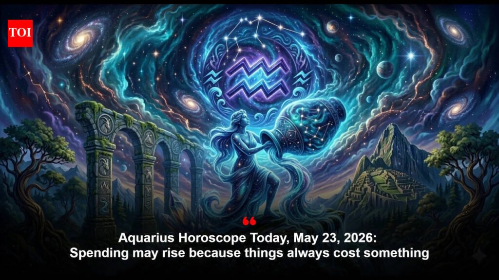 Aquarius Horoscope Today, May 23, 2026: Spending may rise because things always cost something