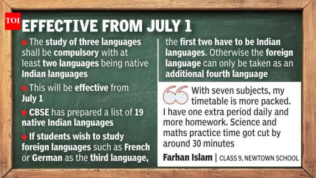 Three language policy at secondary level adds to CBSE’s students worries | Kolkata News