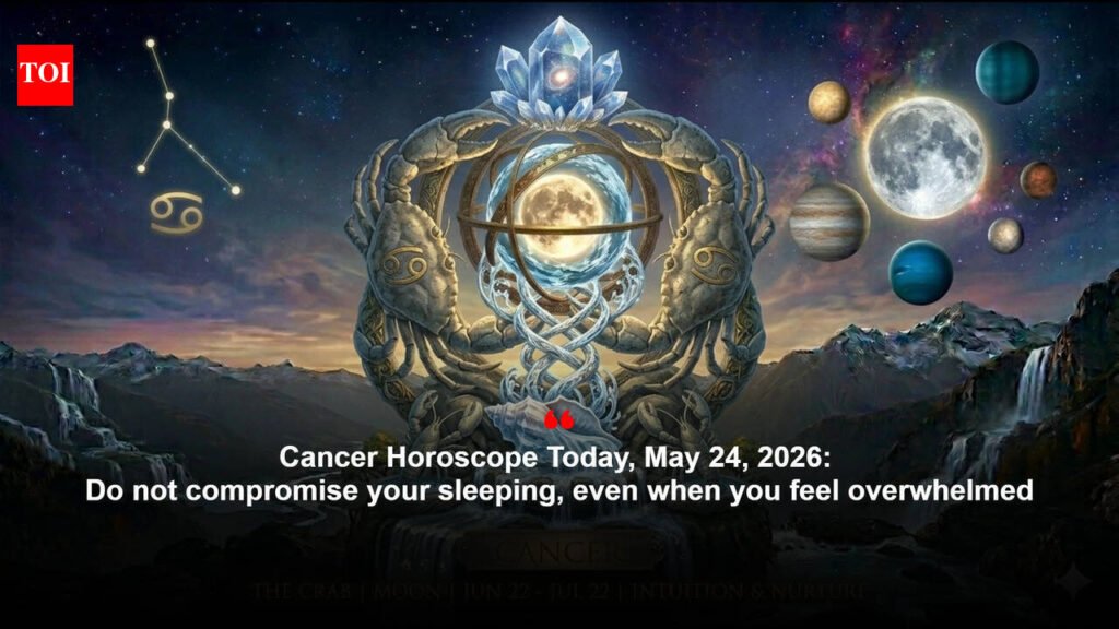 Cancer Horoscope Today, May 24, 2026: Do not compromise your sleeping, even when you feel overwhelmed
