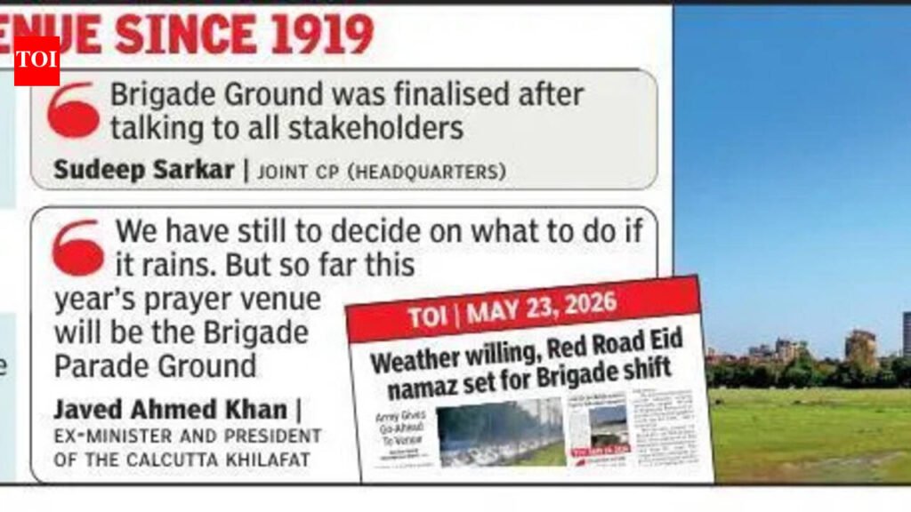 Khilafat agrees, Red Rd Eid namaz shifts to Brigade this year | Kolkata News