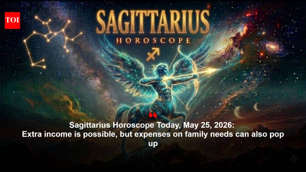 Sagittarius Horoscope Today, May 25, 2026: Extra income is possible, but expenses on family needs can also pop up