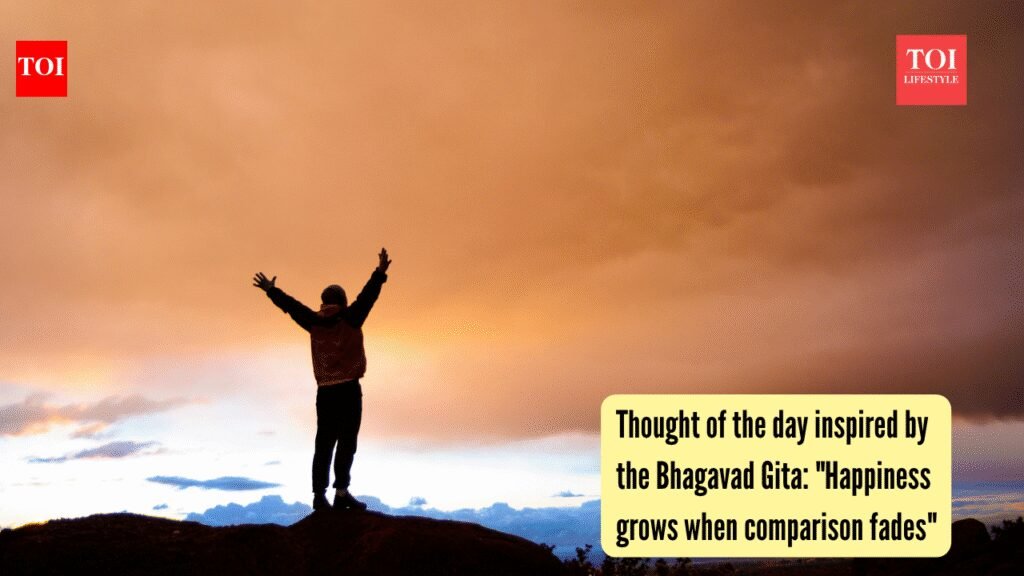 Happiness grows when comparison fades