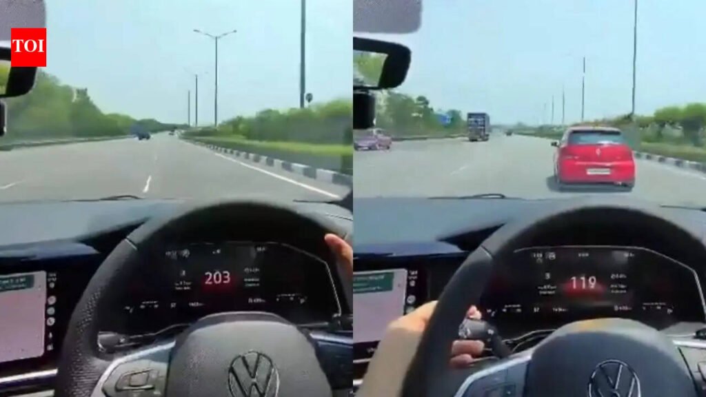 Viral video: Man drives Volkswagen Virtus at 200 kmph for Instagram reel in Hyderabad, arrested | Hyderabad News