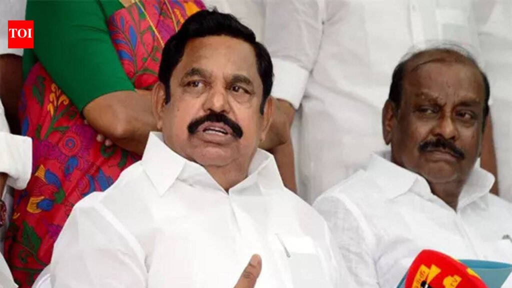 Major blow to AIADMK: 3 MLAs from Shanmugam–Velumani faction resign | India News
