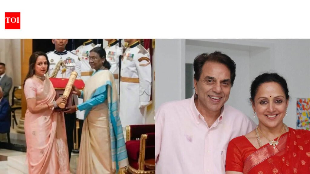 Dharmendra: Hema Malini’s emotional note on receiving Dharmendra’s Padma Vibhushan; ‘I felt Dharam ji holding my hand,’ says veteran actress | Hindi Movie News
