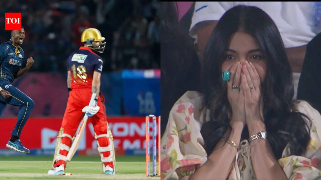 IPL 2026: ‘Speechless’ Anushka Sharma’s reaction goes viral after Virat Kohli wicket vs Gujarat Titans | Cricket News