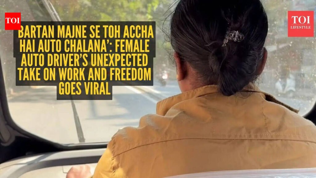 Viral Video: ‘Bartan majne se toh accha hai auto chalana’: Female auto driver’s unexpected take on work and freedom goes viral