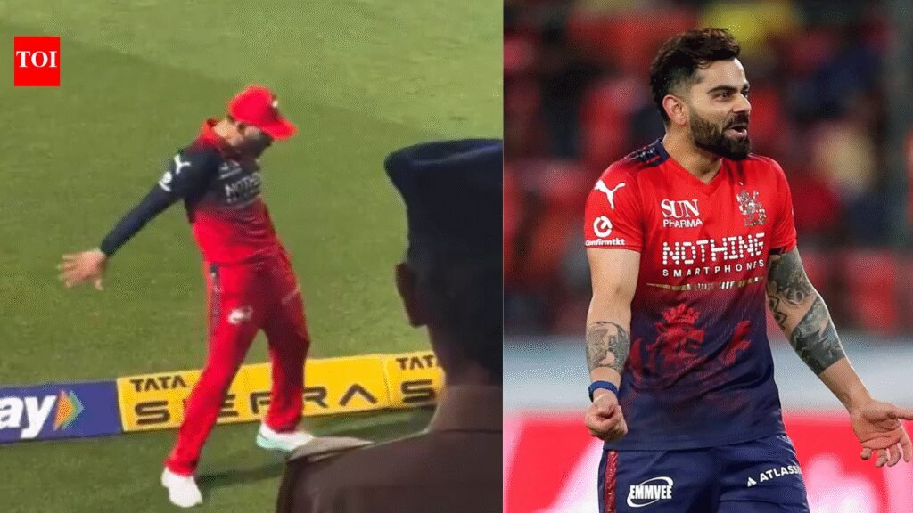 WATCH: Virat Kohli pulls off Cristiano Ronaldo’s ‘SIUUU’ celebration after GT collapse | Cricket News