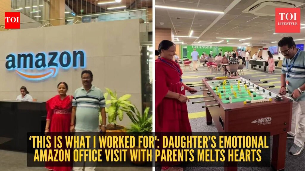 ‘This is what I worked for’: Daughter’s emotional Amazon office visit with parents melts hearts |