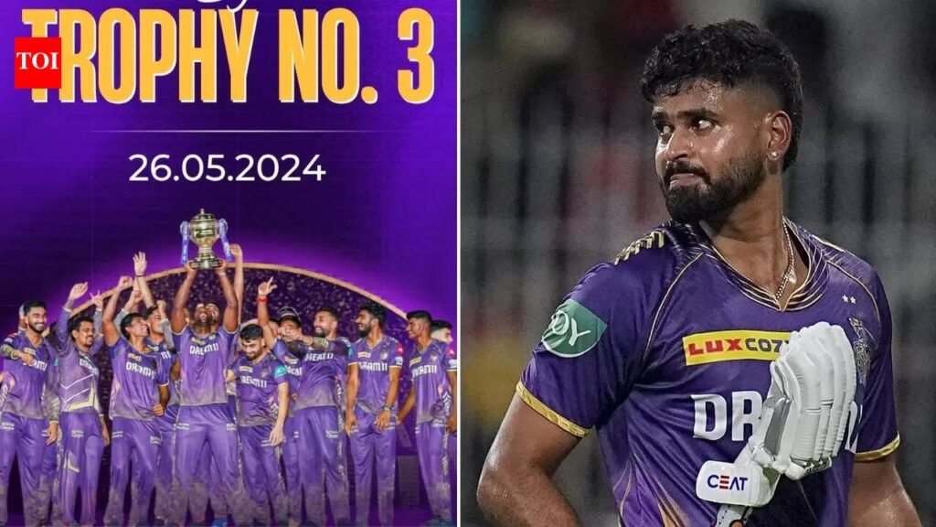 ‘Itna mat gir jao’: No Shreyas Iyer in KKR’s IPL 2024 title celebration post; fans blast franchise | Cricket News