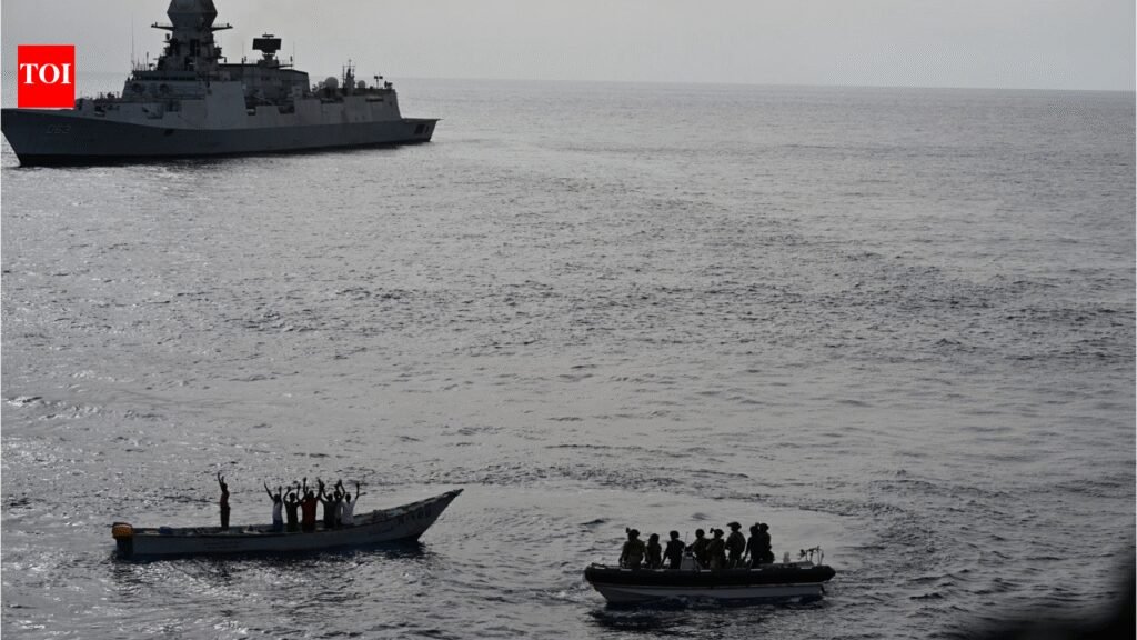 Navy thwarts suspected piracy attack on merchant vessel in western Indian Ocean | India News