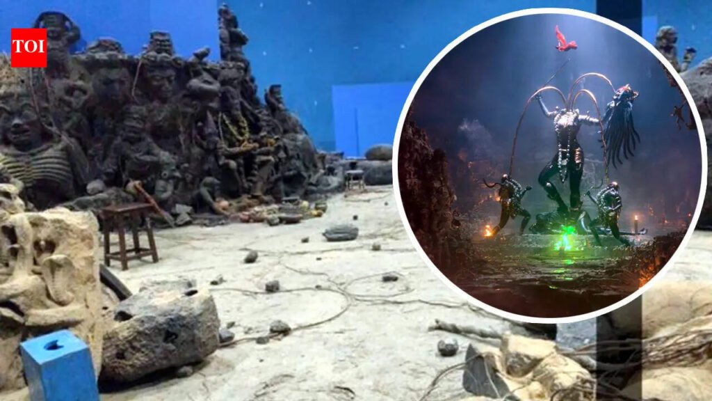SS Rajamouli’s ‘Varanasi’ set photo turns up online; Mahesh Babu, Priyanka Chopra shoot Ugrabhatti Cave sequence – PIC |