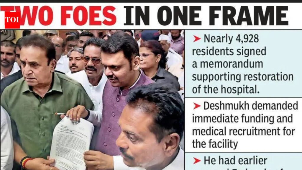 Bitter rivals Deshmukh & Fadnavis Meet After 2 Yrs Over Narkhed Hosp Upgrade | Nagpur News