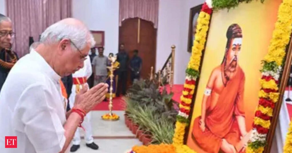 Row erupts over saffron-clad Thiruvalluvar portrait at Tamil Nadu Raj Bhavan