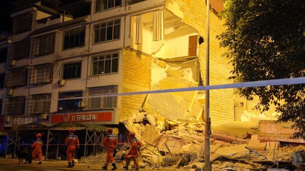 Earthquake hits southwest China; thousands evacuate, buildings collapse
