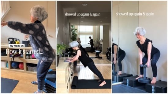 80-year-old grandmother proves fitness has no age limit, nails strength training at gym: Watch inspiring video