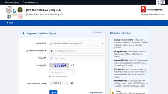 JAC Delhi Counselling 2026: Registration begins at jacdelhi.admissions.nic.in, direct link to apply here