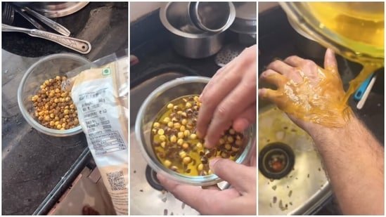 Man’s video washing Whole Farm chana with yellow dye sparks concern: Doctor explains health risk, if washing helps