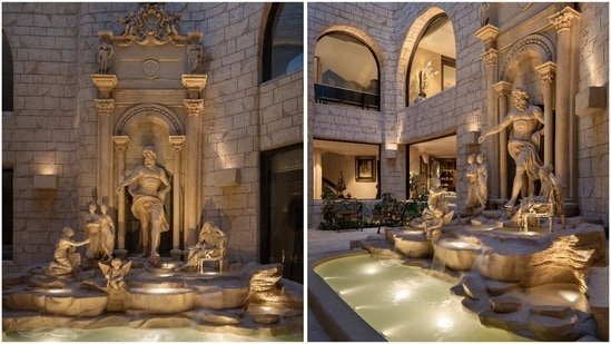 Step inside this surreal Delhi home with a courtyard inspired by Rome’s Trevi Fountain