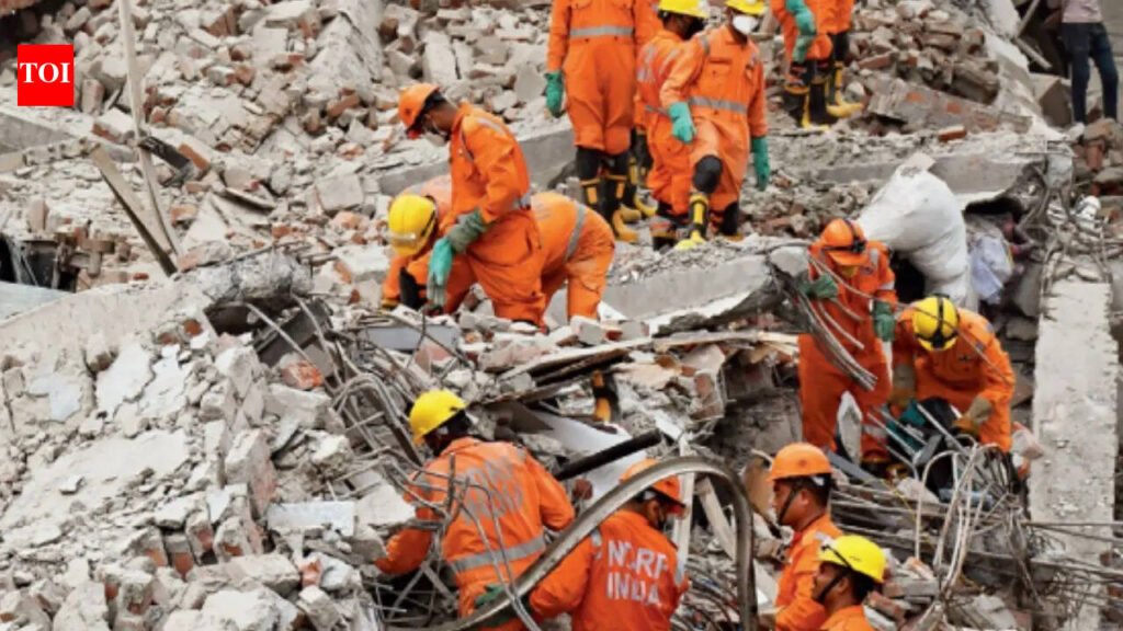 Delhi Building Collapse: 20-hour rescue operation ends in agony: 6 die in Saket building collapse | Delhi News