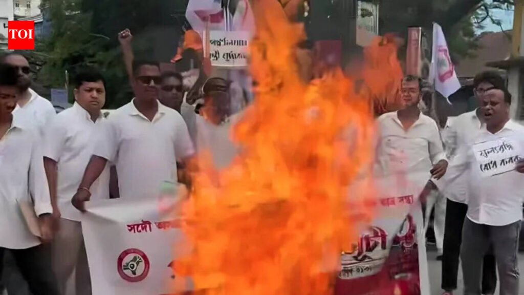 Mottock student unions protest over fuel price hike in Tinsukia | Guwahati News