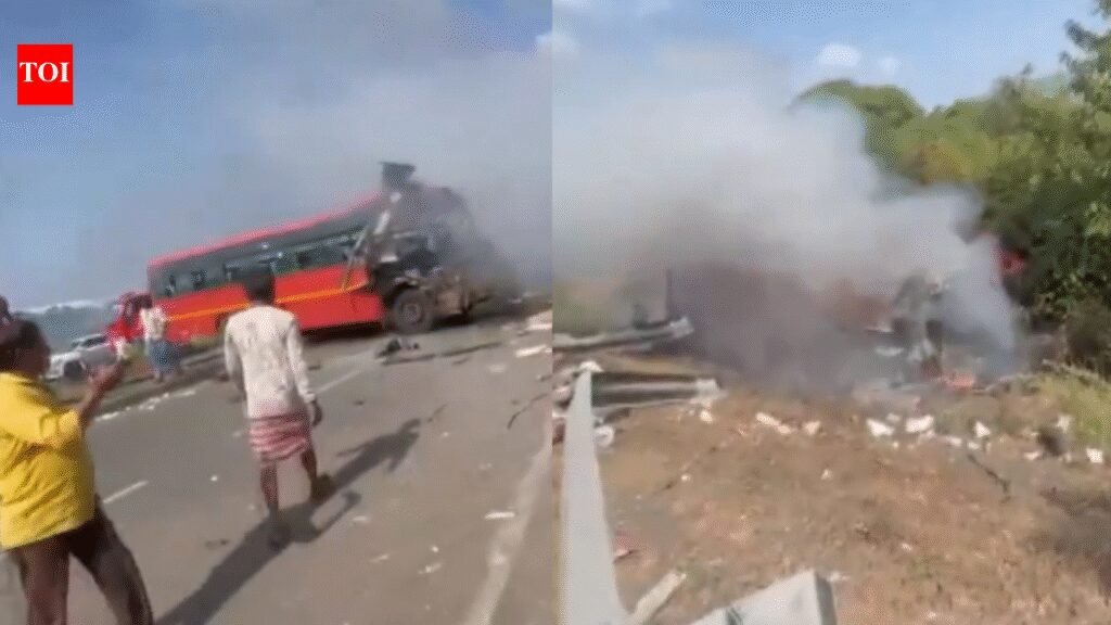 7 killed, 40 injured as 2 Maharashtra buses collide near Surat; PMO announces Rs 2 lakh ex-gratia | Surat News