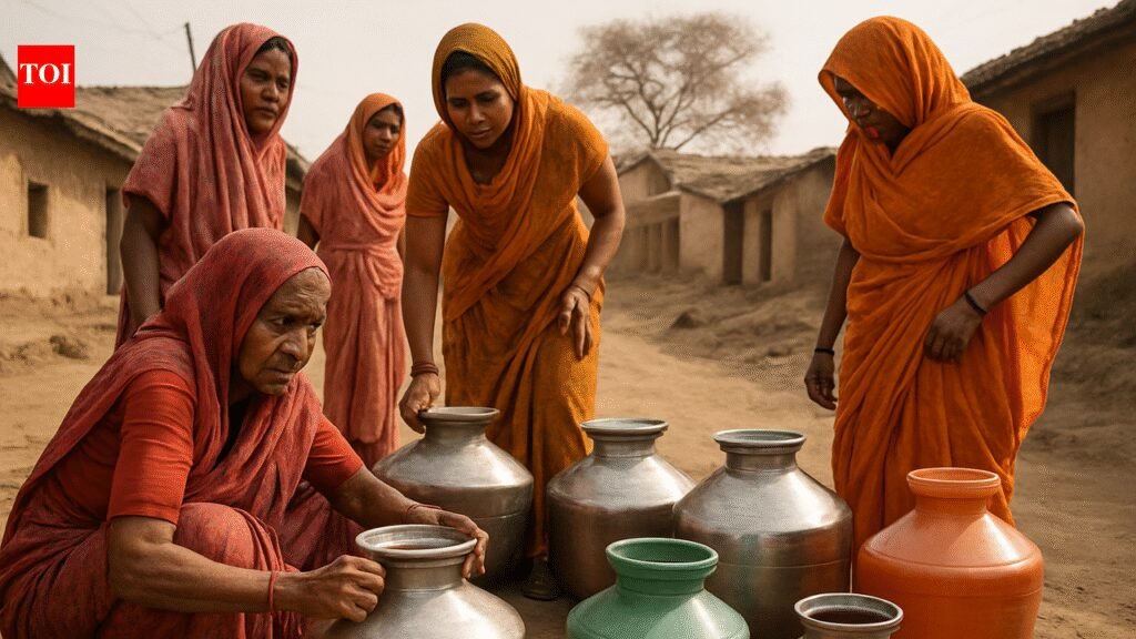 No water supply: Locals protest, send playing cards to Koppa taluk panchayat staff | Mysuru News