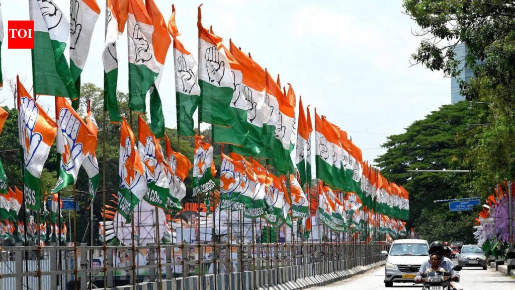 Bengaluru draped in Congress colours, but no green signal for giant cutouts near Vidhana Soudha | Bengaluru News