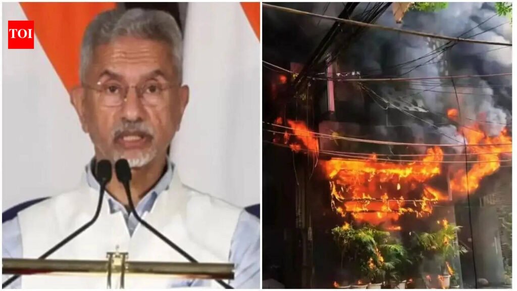 Delhi Hotel Fire Deaths: ‘In touch with embassies’: Jaishankar condoles Delhi hotel fire deaths, says MEA assisting foreign victims | India News