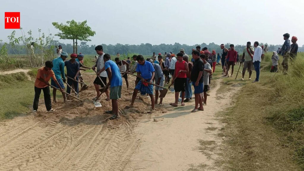 Tharus build 1.4-km road through collective effort in West Champaran | Patna News