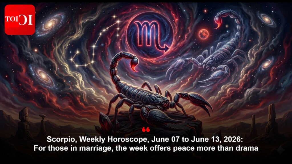 Scorpio, Weekly Horoscope, June 07 to June 13, 2026: For those in marriage, the week offers peace more than drama