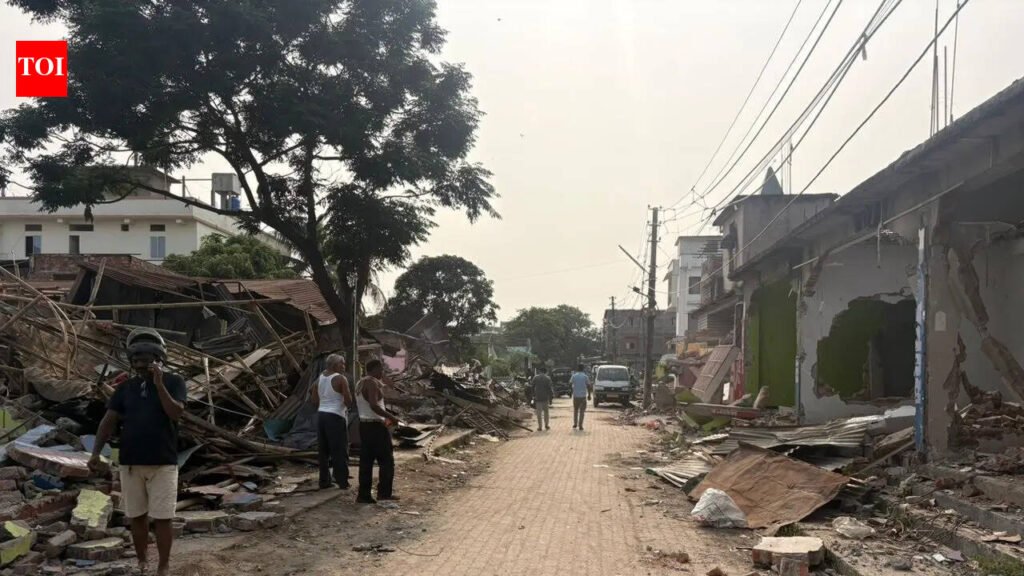 63 families evicted, houses demolished in city’s Birubari during anti-encroachment drive | Guwahati News