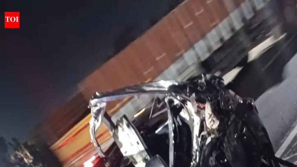 Two medicos dies as car crashes into median, overturns near Karanodai flyover in Tiruvallur district | Chennai News