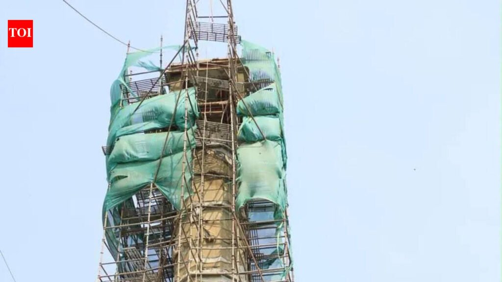 Clock tower near Talkatora Stadium set for completion by month-end | Delhi News