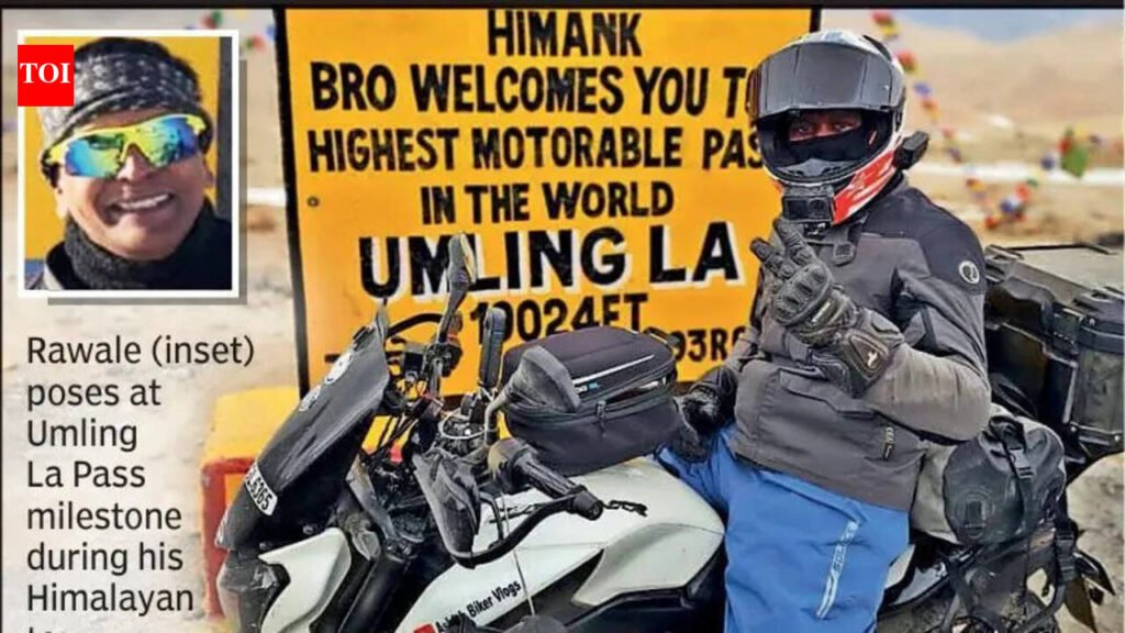 Nagpur biker rides 42 hours ‘non-stop’ from Leh to Nagpur | Nagpur News