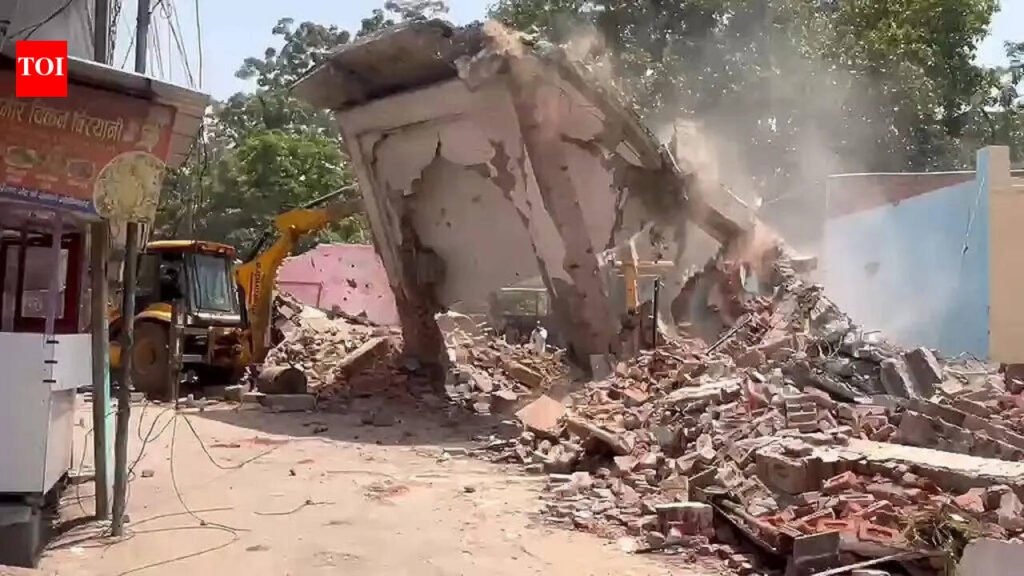14 illegal shops razed, owners fined over Rs 2 crore | Noida News
