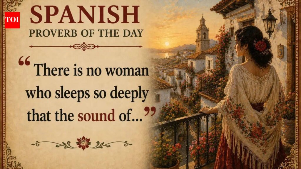 Spanish proverb of the day: “There is no woman who sleeps so deeply that the sound of…” |