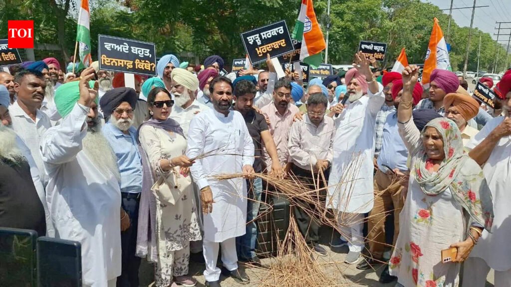 Cong protests in Mohali; alleges vendetta politics | Chandigarh News