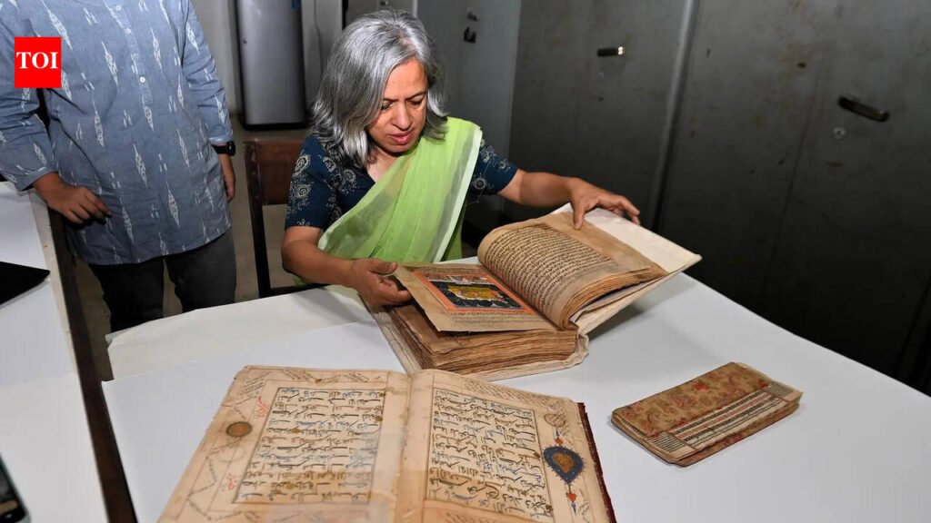 PU archives reveal rare rice script Gita, Constitution copy | Chandigarh News