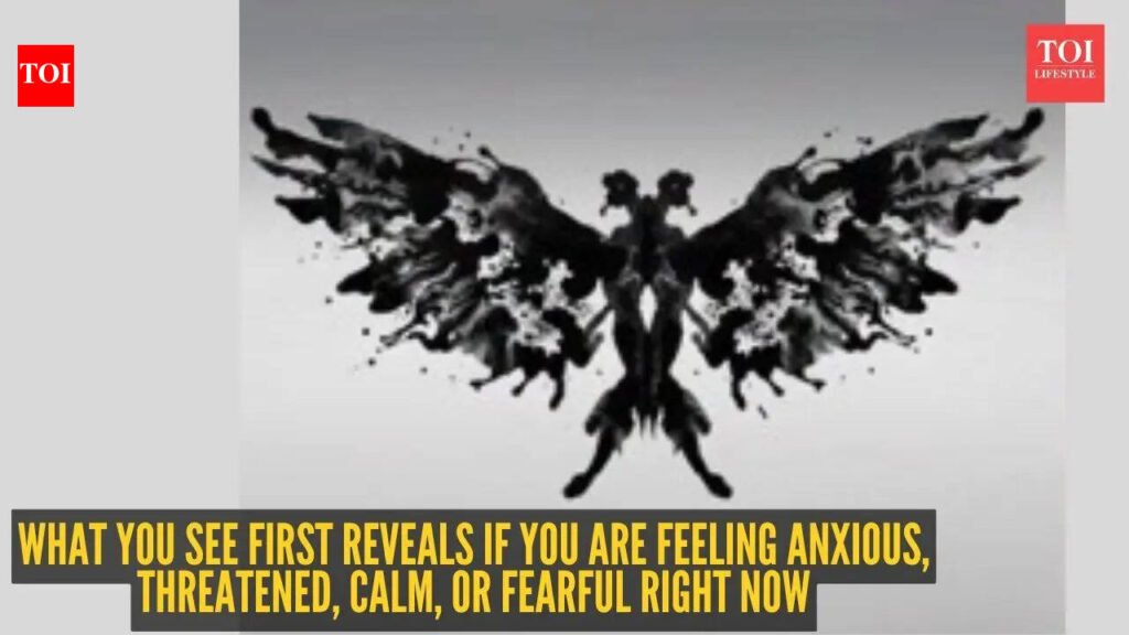 Optical illusion personality test: Butterfly or moth, monster, bird, dragon, or abstract? What you see first reveals if you are feeling anxious, threatened, calm, or fearful right now |