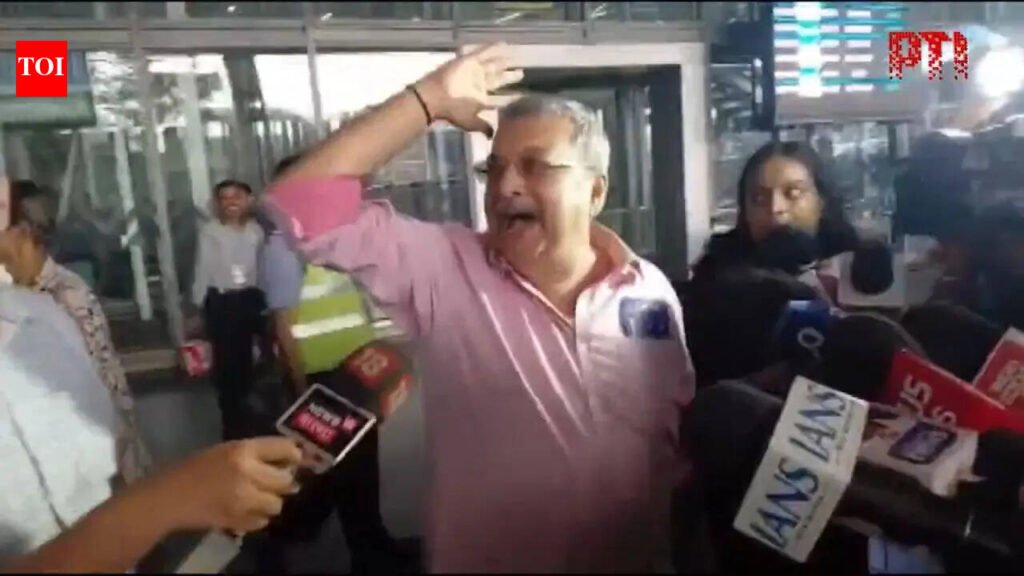 Watch: TMC MP Kalyan Banerjee heckled with ‘Chor Chor’ chants at Kolkata airport; loses cool | India News