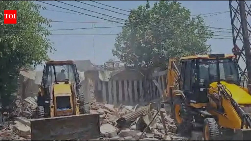 Gurgaon Police demolishes illegal properties worth Rs 5 crore linked to criminal proceeds | Gurgaon News