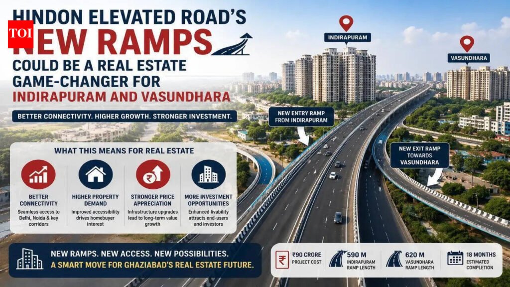 Hindon Elevated Road’s new ramps could be a real estate game-changer for Indirapuram and Vasundhara |